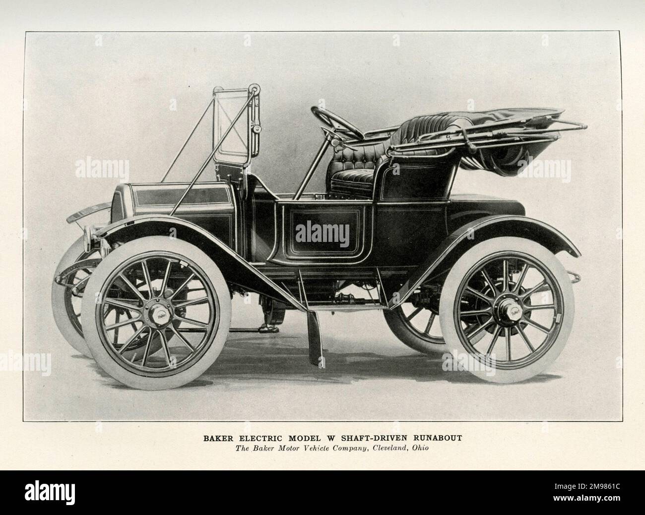 Baker Electric Model W Shaft-Driven Runabout, The Baker Motor Vehicle Company, Cleveland, Ohio, USA. Stockfoto