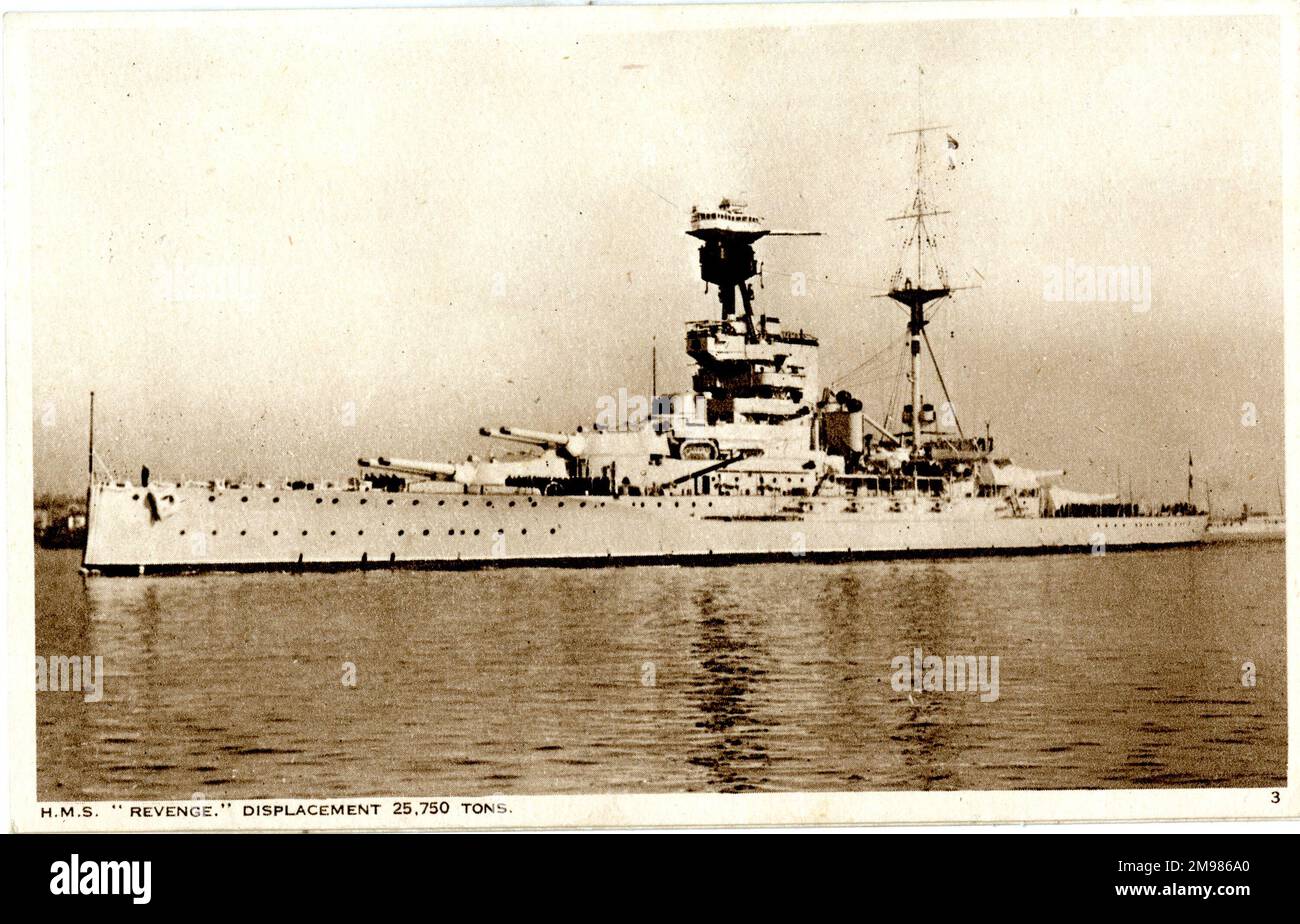 HMS Rache, Schlachtschiff, Rache Klasse Stockfoto