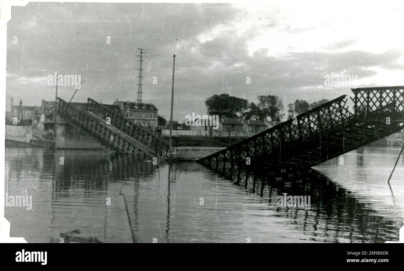 Auf dem Weg Normandie nach Paris - seine, Frankreich, WW2. Stockfoto