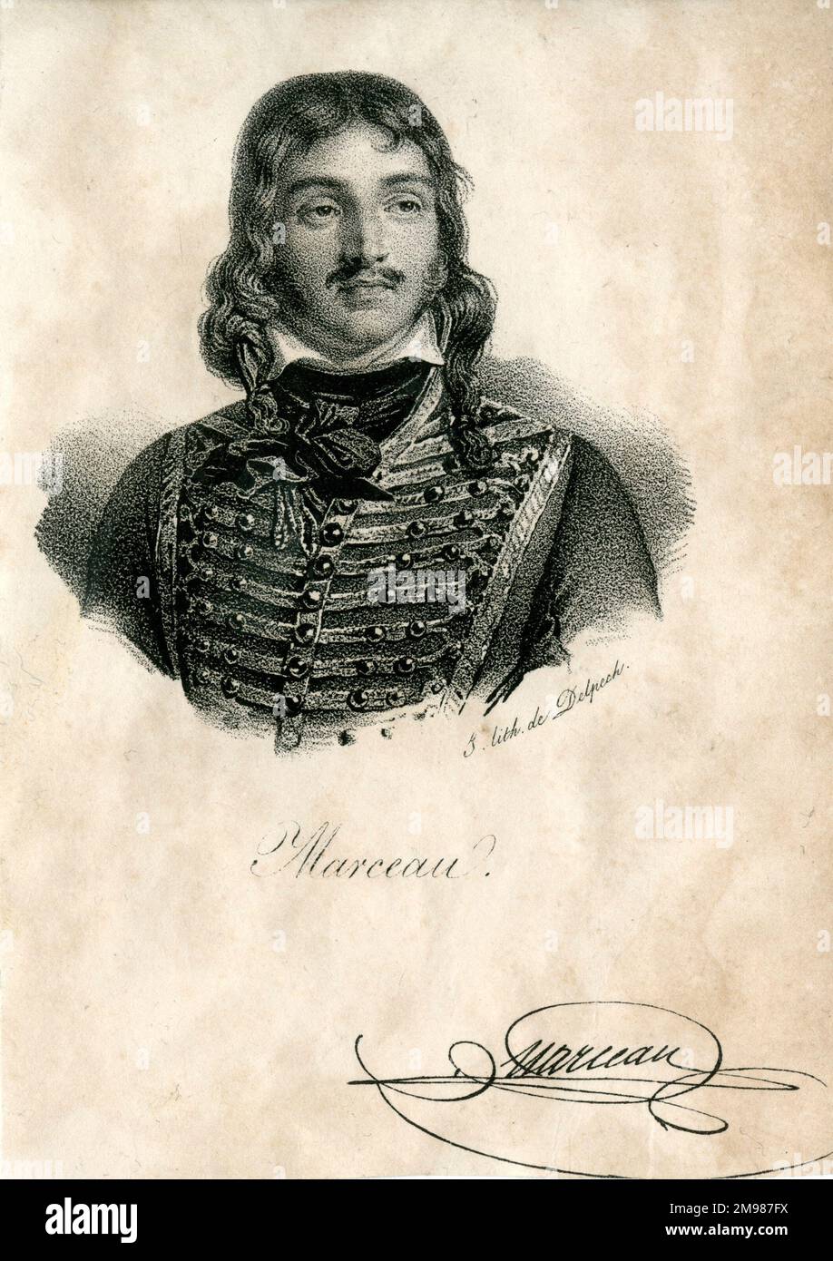 Francois Severin Marceau-Desgraviers (1769-1796), französischer General. Stockfoto