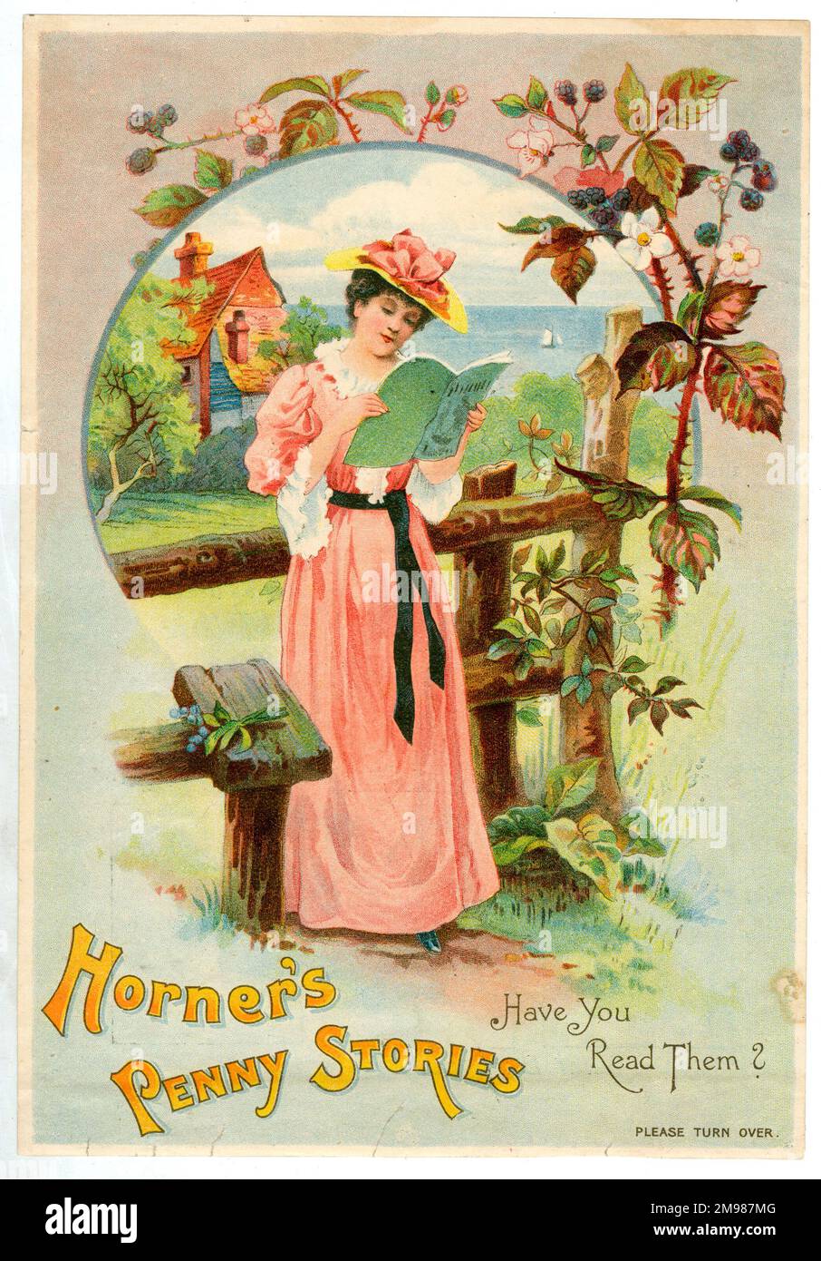 Werbung für Horner's Penny Stories -- Haben Sie sie gelesen? Stockfoto