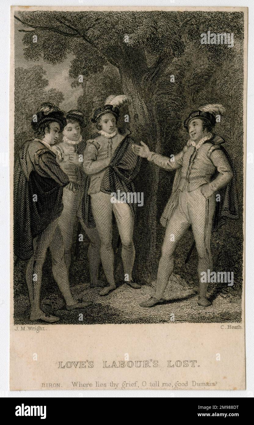 Shakespeare - Love's Labour's Lost - Biron: Wo liegt deine Trauer, O sagt mir, guter Dumain? Stockfoto