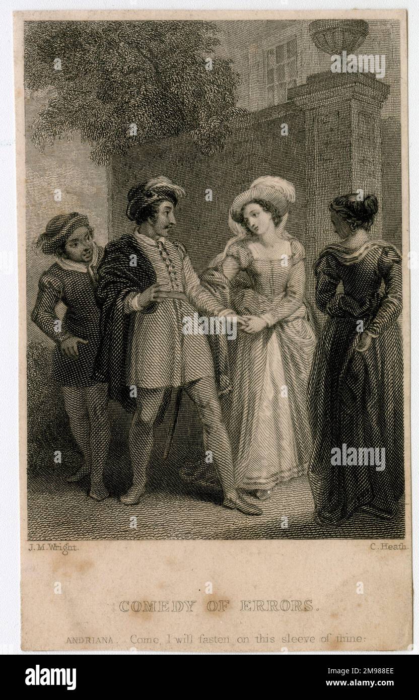 Shakespeare - die Komödie der Irrtümer - Adriana: Komm, ich werde dich an deinem Ärmel festhalten. Stockfoto