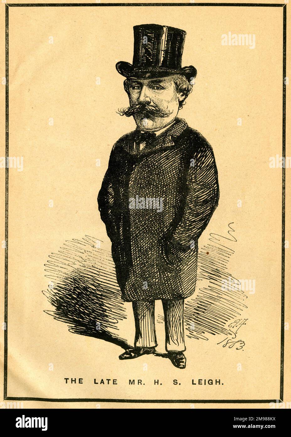 Porträt von Henry Sambrooke Leigh (1837-1883), Autor und Dramatiker. Stockfoto