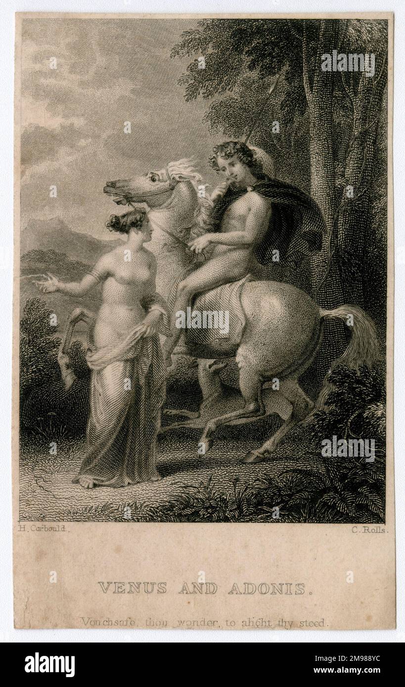 Shakespeare - Venus und Adonis - verbürgt sicher, wundert Ihr Euch, Euer Pferd zu entfachen. Stockfoto