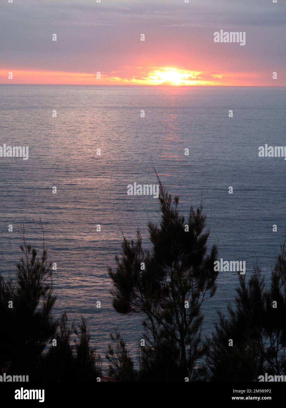 Portugal, Madeira, Funchal, Ajuda: Sonnenuntergang Stockfoto