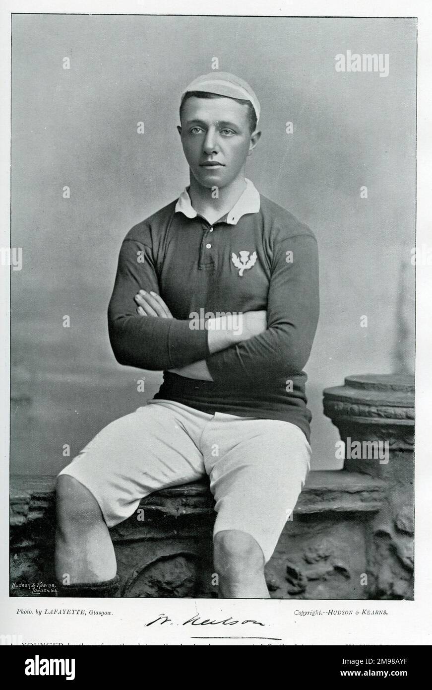 William „Willie“ Neilson (1873-1960), Scottish International Rugby-Spieler, der auch für den London Scottish RFC spielte. Später wurde er Präsident der schottischen Rugby-Union. Stockfoto