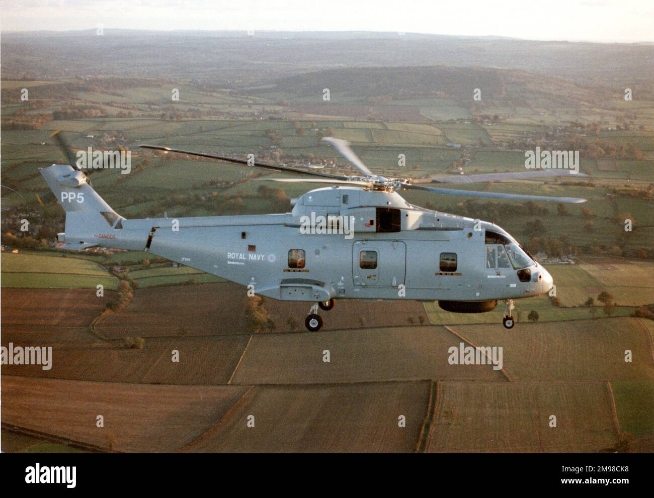 Eh Industries (später AgustaWestland) EH101 PP5, ZF649, der fünfte von neun Vorserien-Hubschraubern. Stockfoto