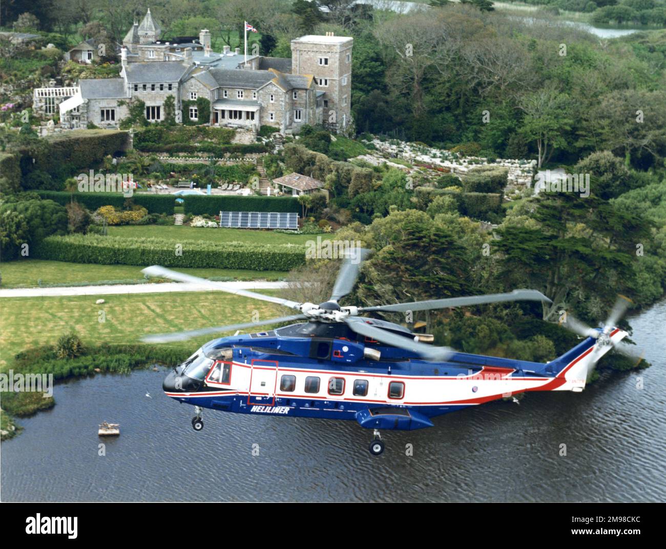 Eh Industries (später AgustaWestland) EH101 PP8 Heliliner, G-OIOI, die Vorserienversion der Zivilpassagiervariante. Stockfoto