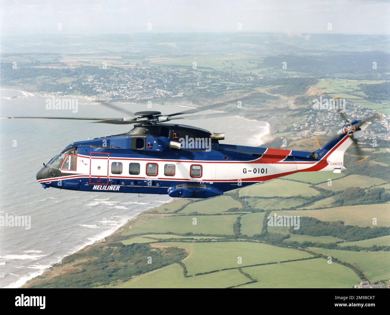 Eh Industries (später AgustaWestland) EH101 PP8 Heliliner, G-OIOI, die Vorserienversion der Zivilpassagiervariante. Stockfoto