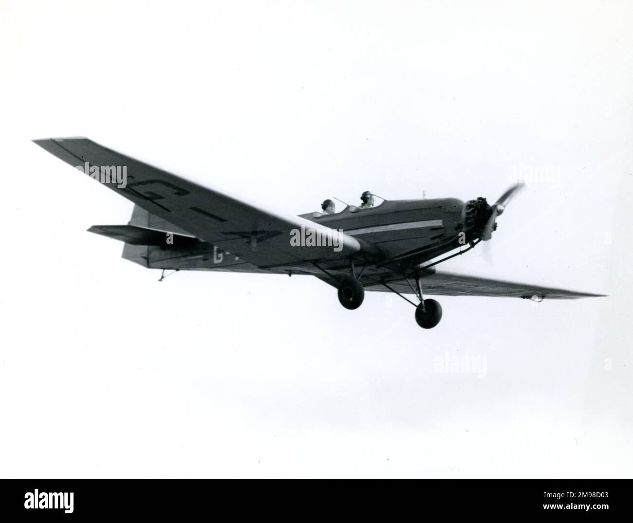 BA Swallow II auf der 1957. Royal Aeronautical Society Garden Party in Wisley am 15. September. Stockfoto