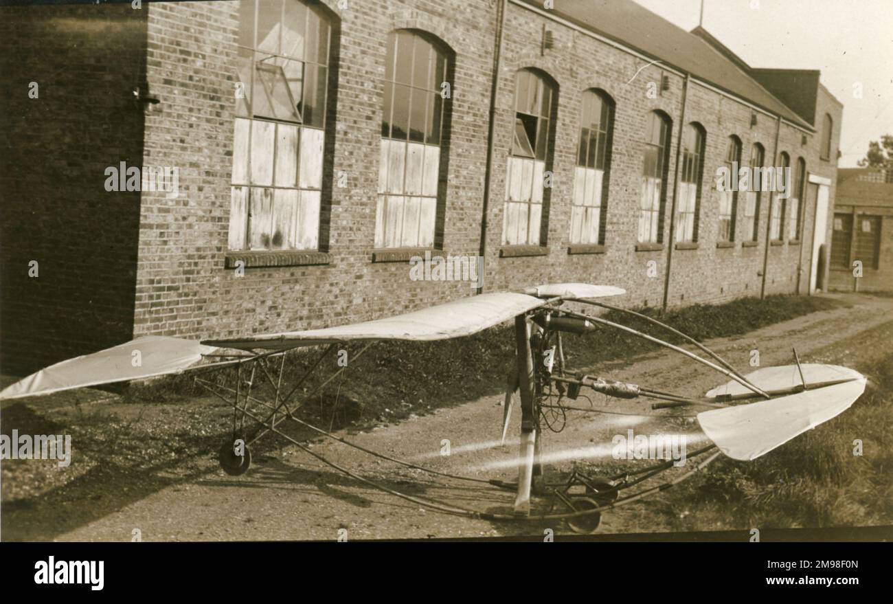 Baden-Powell Scout Monoplane (die Midge) während des Baus. Stockfoto