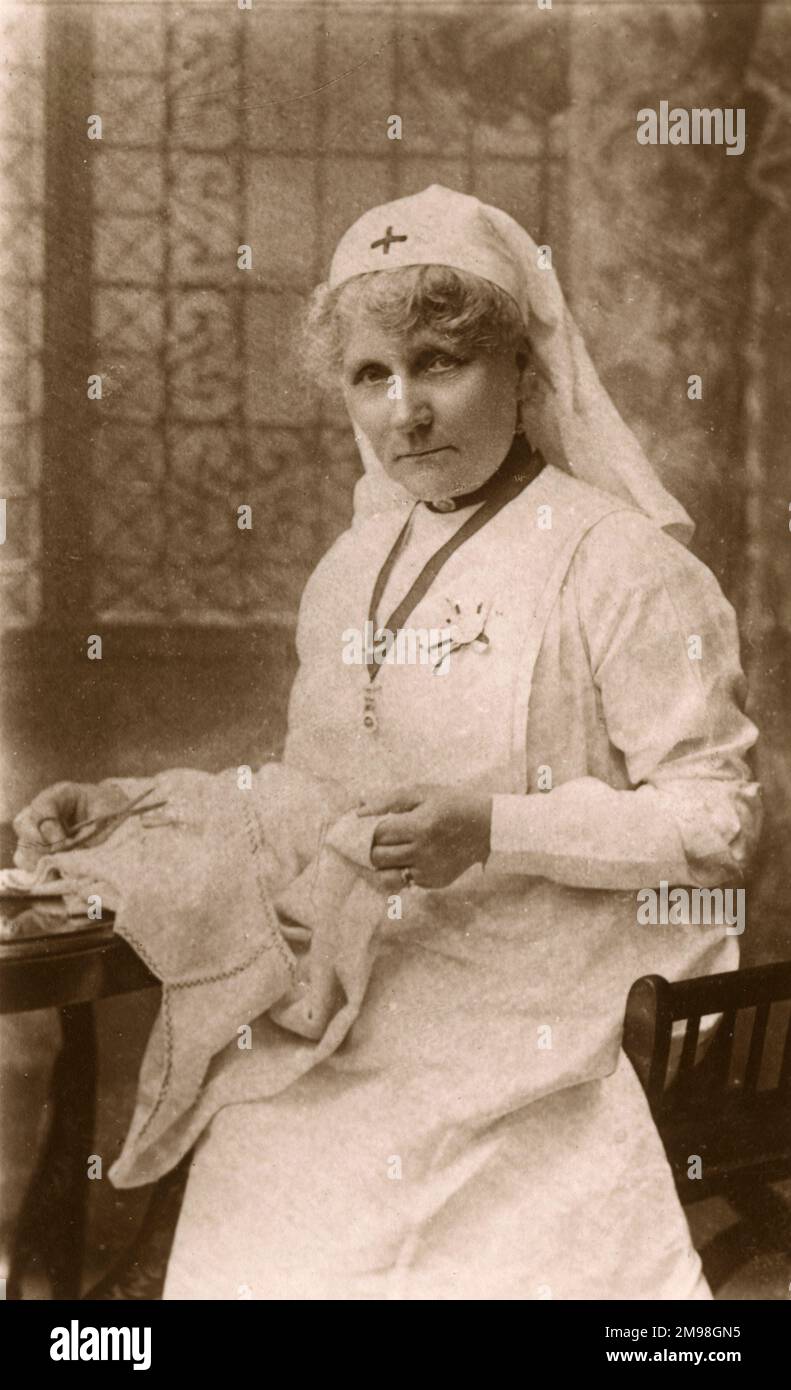 Eine freiwillige Krankenschwester vom Roten Kreuz im Ersten Weltkrieg (Ellen Auerbach). Stockfoto