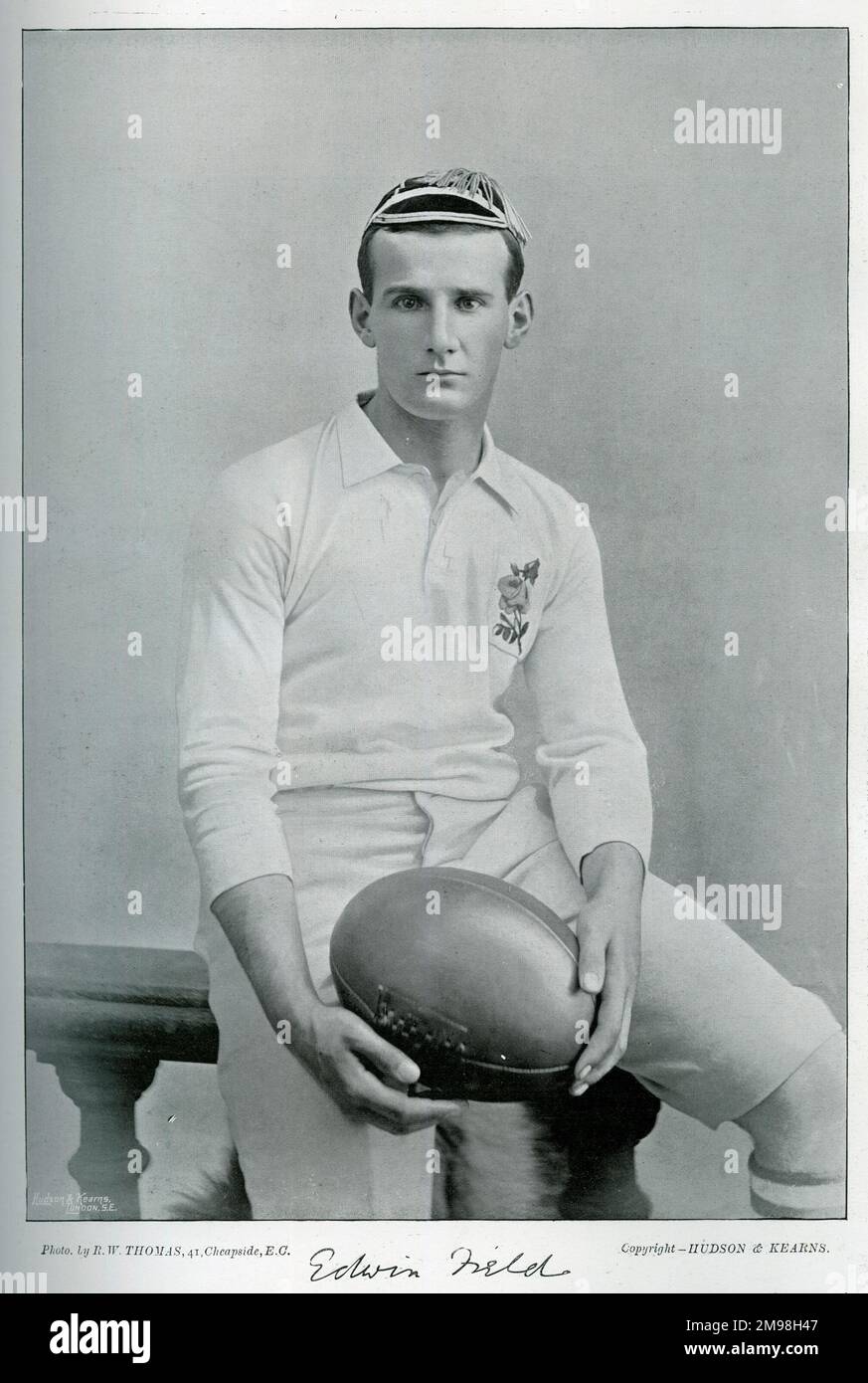Edwin Field, englischer Rugby International-Spieler. Stockfoto