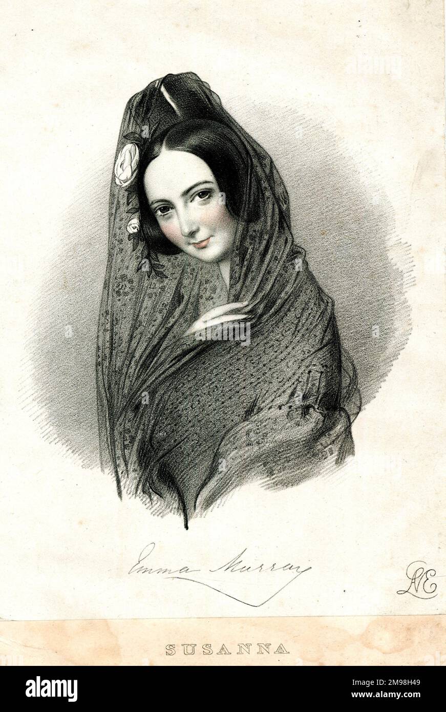Emma Murray, Schauspielerin. Als Susanna in einer unbekannten Produktion. Stockfoto
