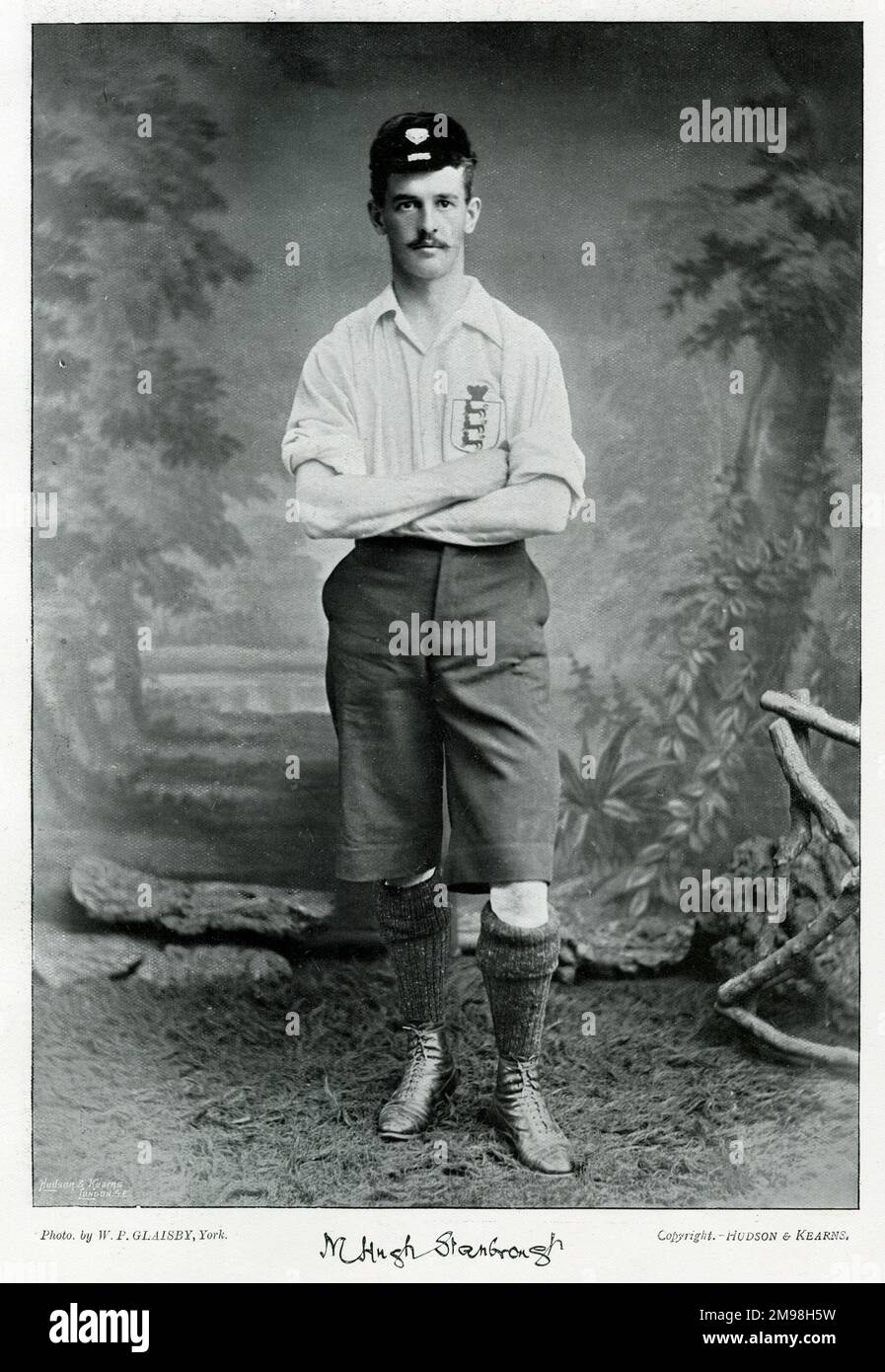 M Hugh Stanbrough, England Amateur Football International Spieler. Stockfoto