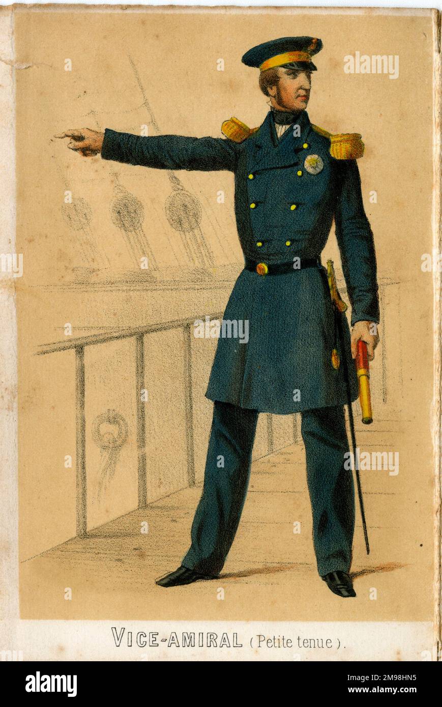 La France Maritime - Vizeadmiral (in Alltagsuniform). Stockfoto