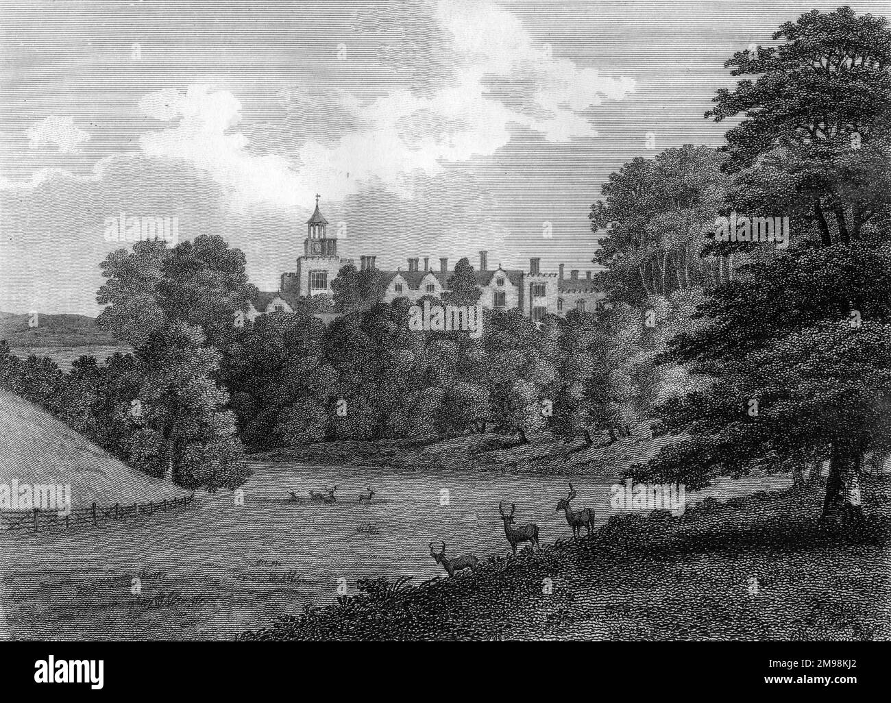 Knole House, in der Nähe von Sevenoaks, Kent, ein englisches Landhaus der Kategorie I aus dem späten 15. Jahrhundert. Stockfoto