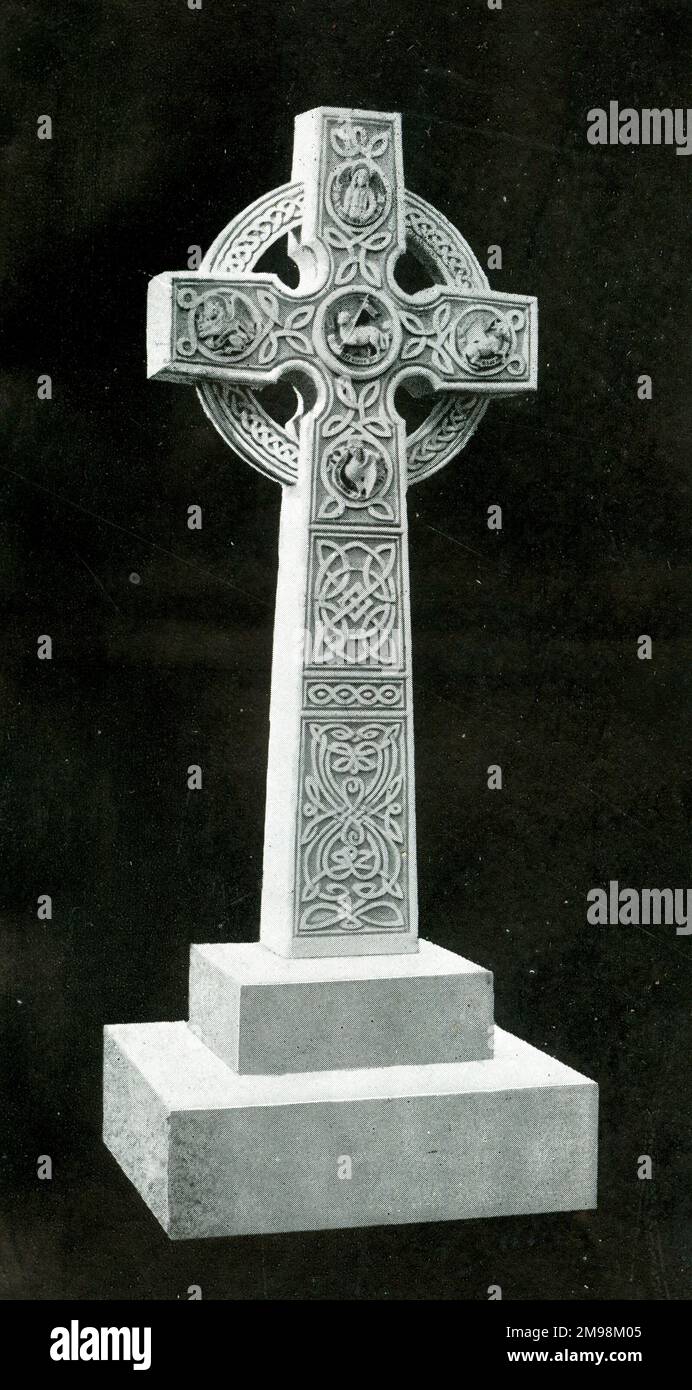 Grabdenkmal - Keltisches Kreuz. Stockfoto