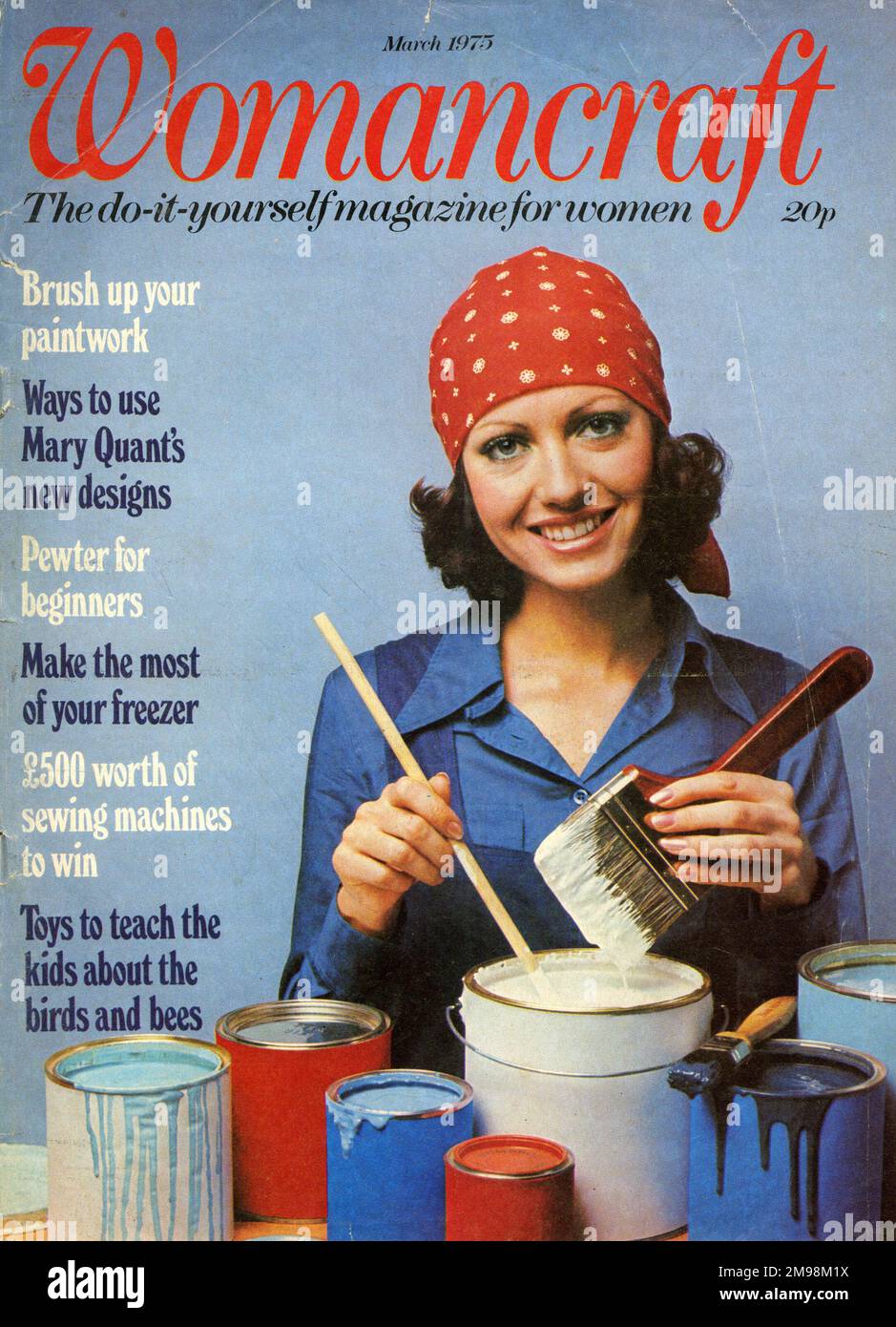 Cover-Design, Womancraft Magazin, März 1975. Stockfoto