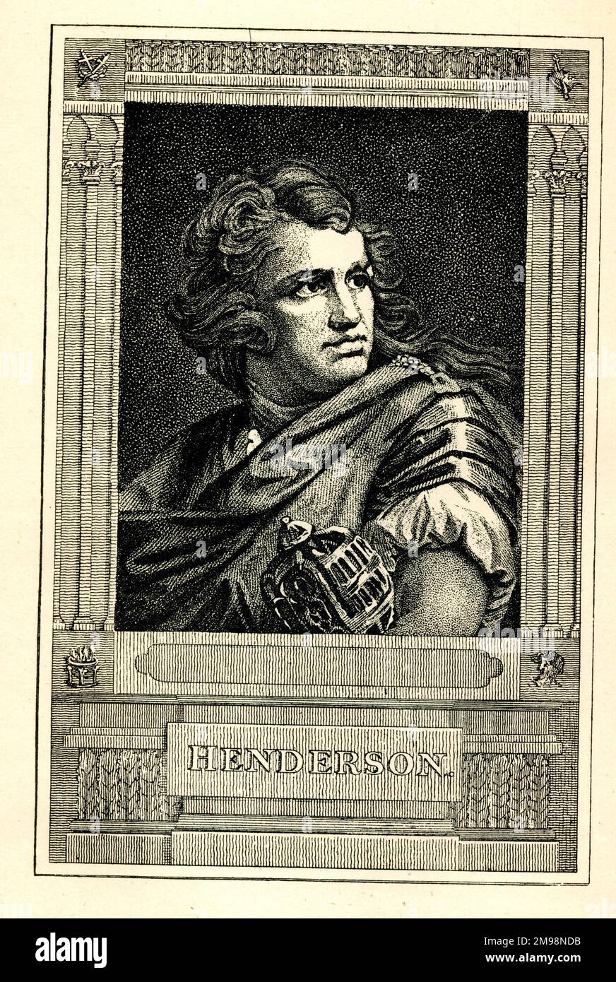 John Henderson (1747-1785), englischer Schauspieler bekannt als Bath Roscius - im Theatermagazin, Juni 1886. Stockfoto
