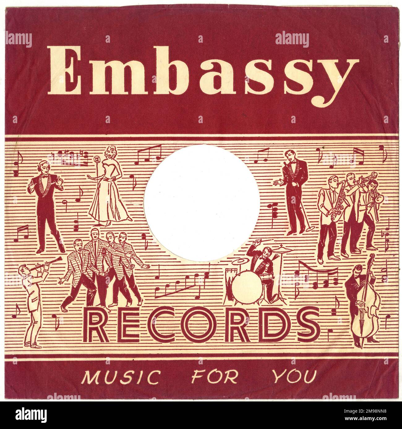 78 U/min Cover Sleeve, Embassy Records, Music for You. Stockfoto