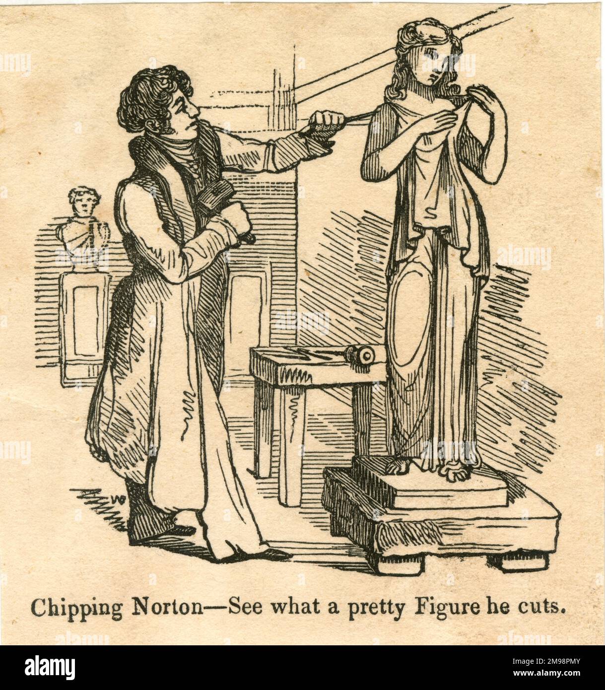 Cartoon, Chipping Norton - Schau, was für eine hübsche Figur er schneidet. Stockfoto
