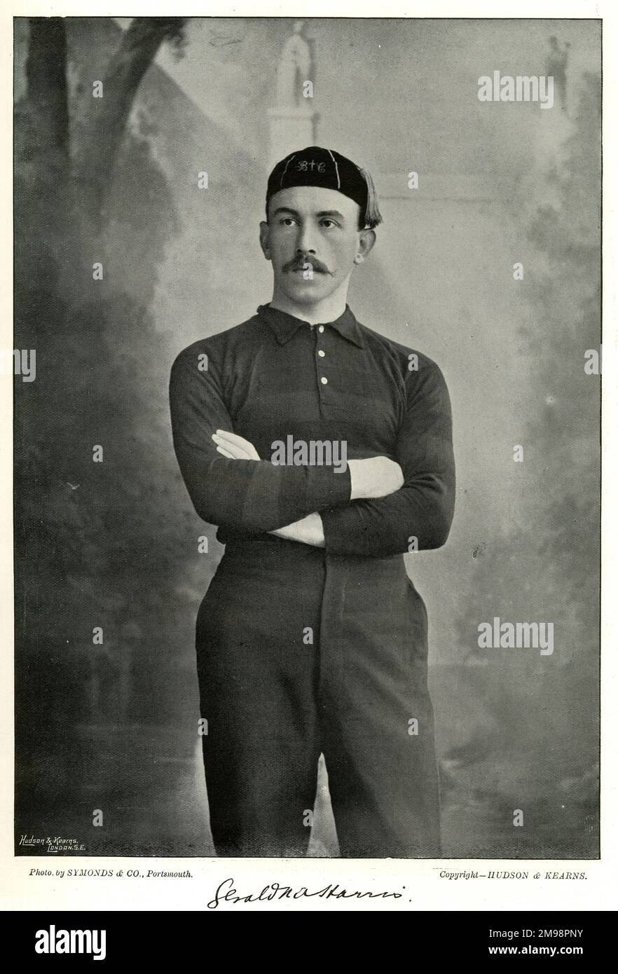 Army Captain Gerald N Ein Harris, Rugbyspieler. Stockfoto