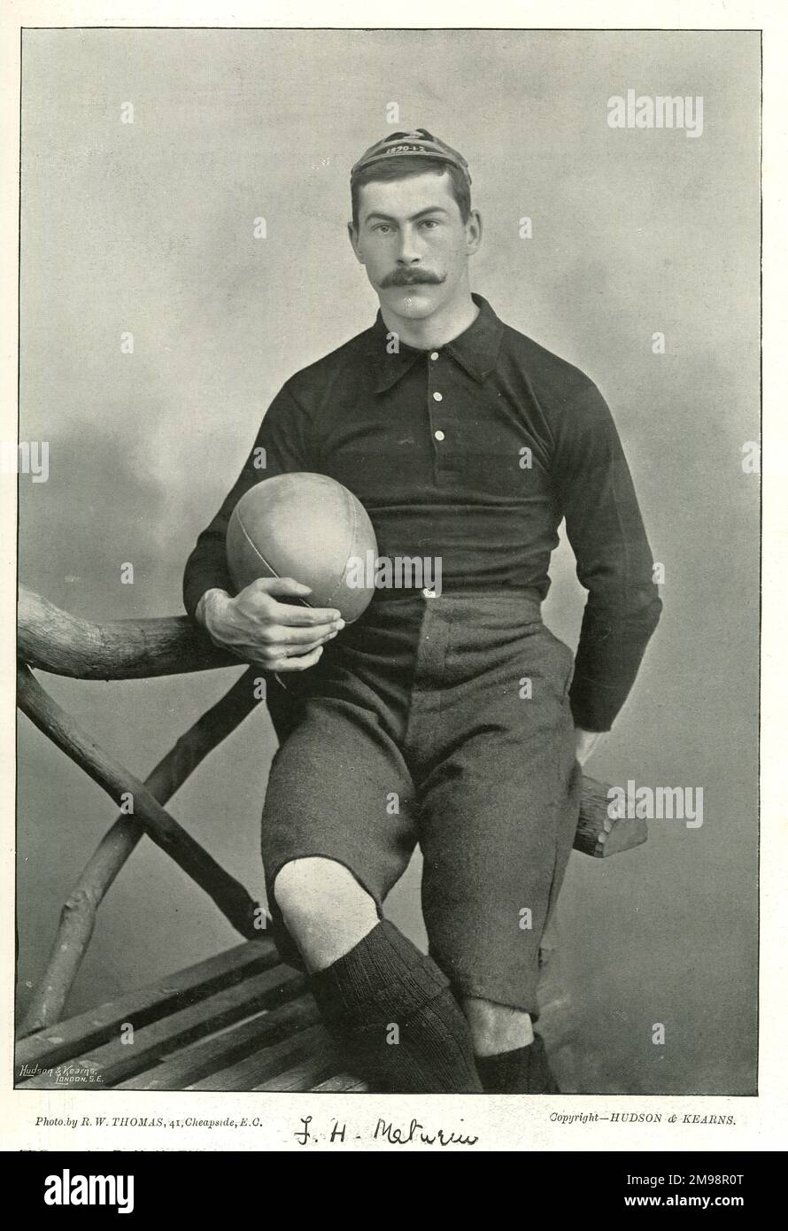 F.H. Maturin, Blackheath Rugby-Club-Spieler. Stockfoto