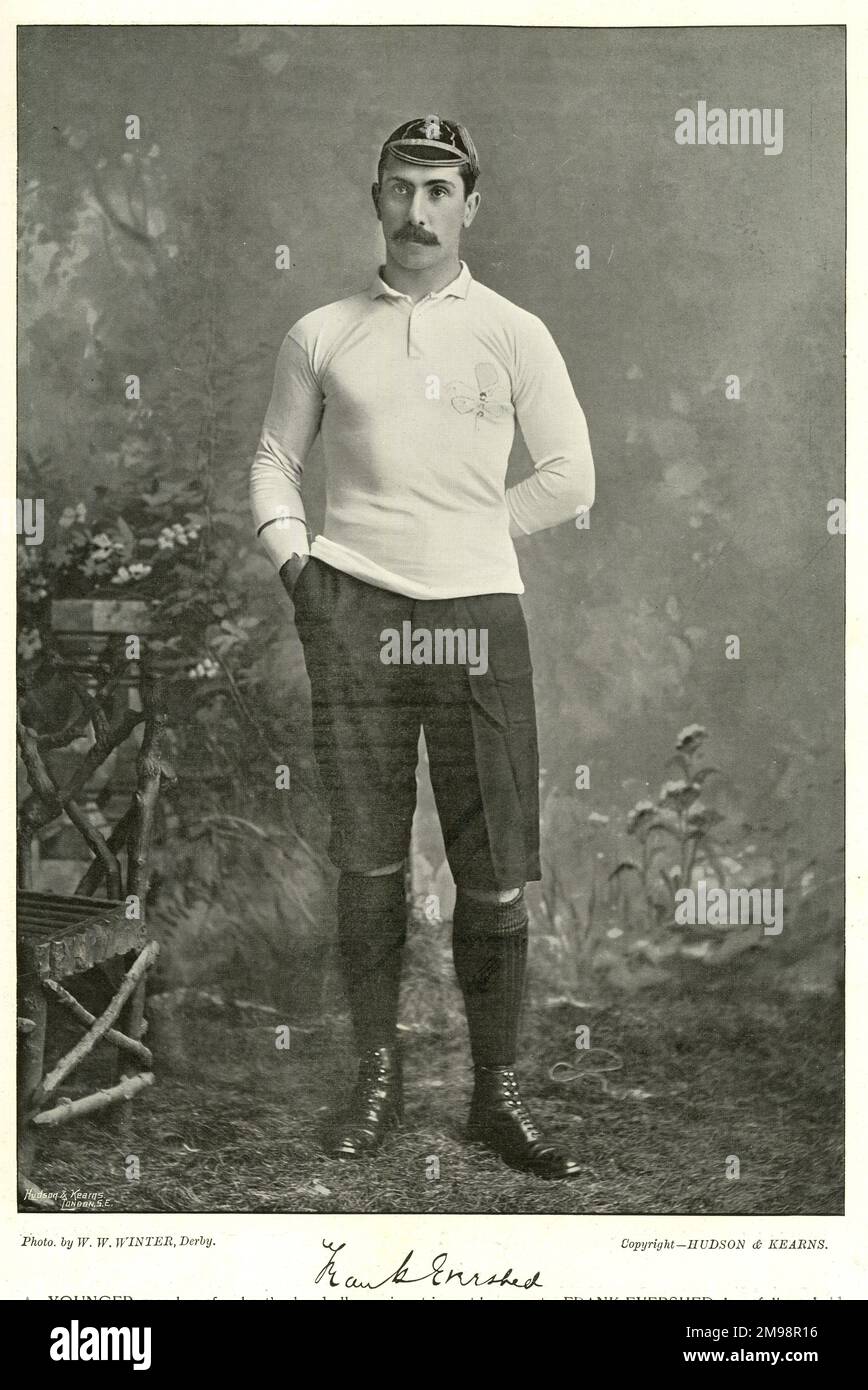 Frank Evershed, England International Rugby-Spieler. Stockfoto