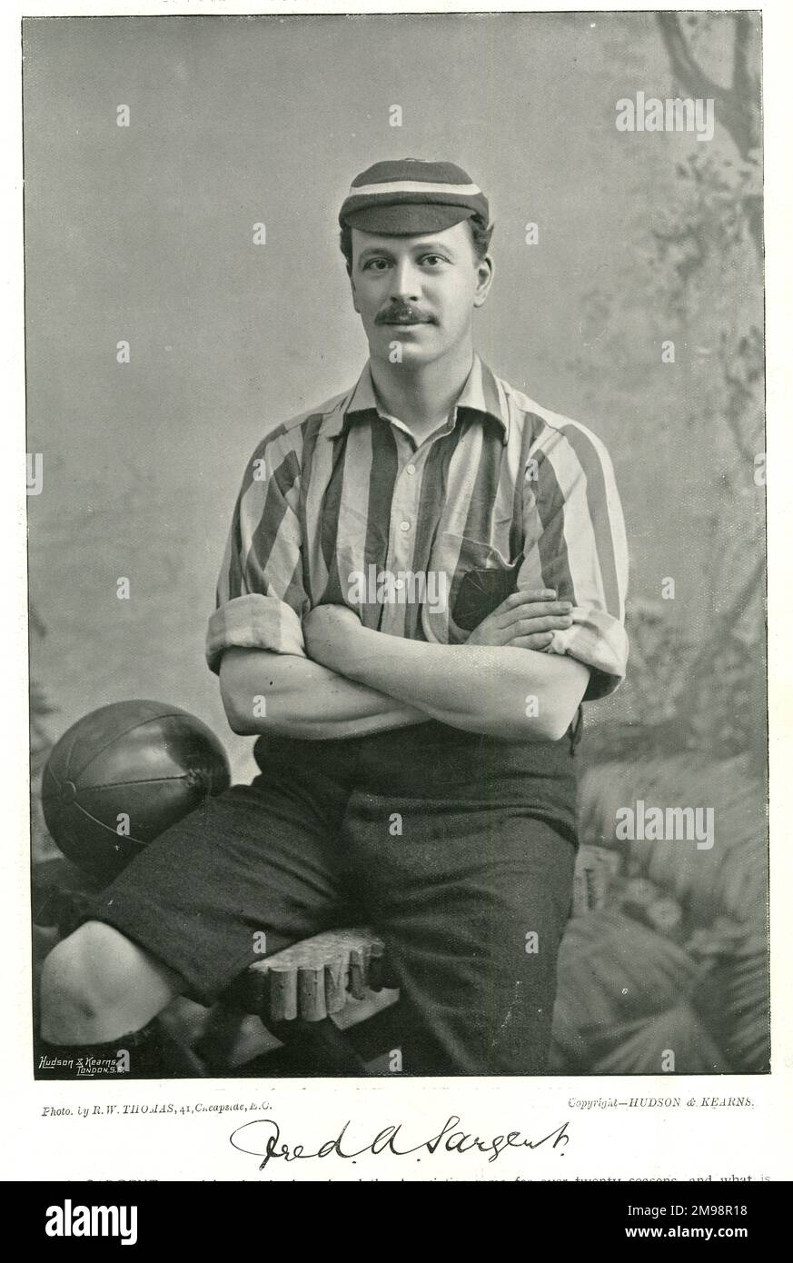 Fred A Sargent, Athlet, Cricketer und Watford Rovers FC Fußballer. Stockfoto
