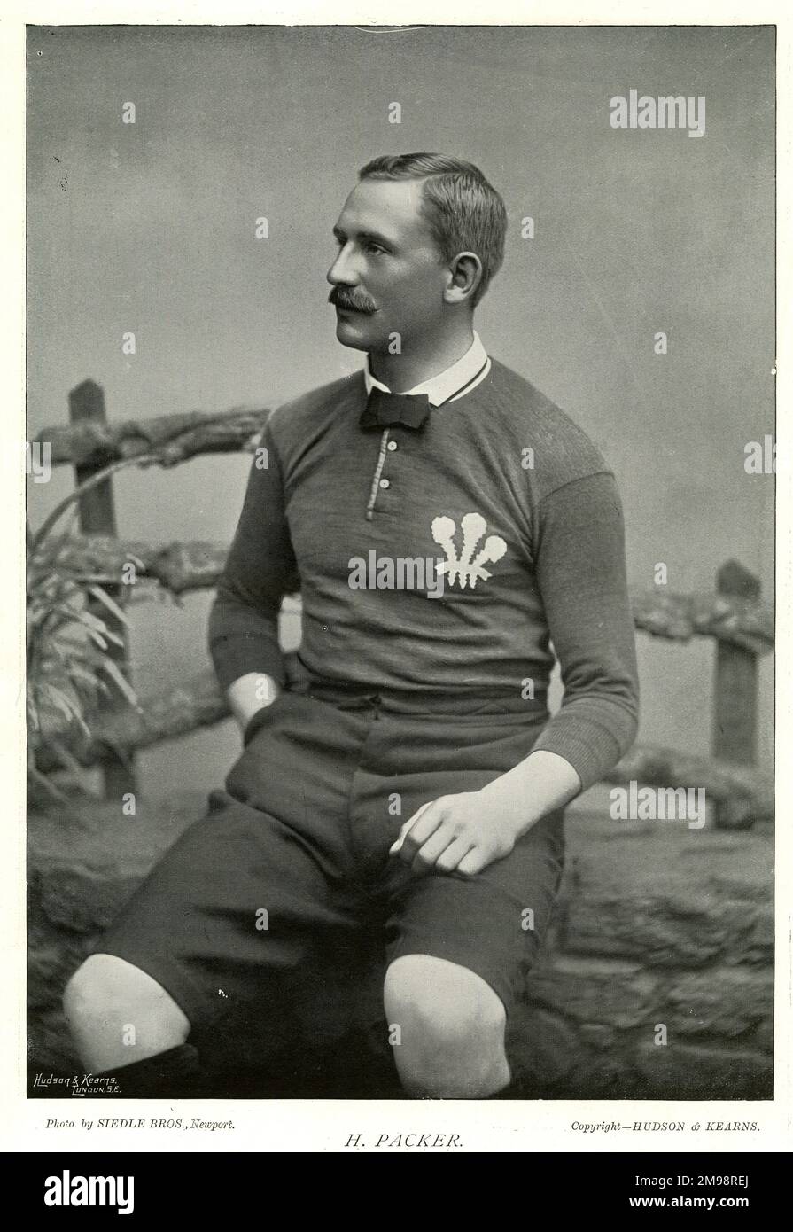 H Packer, Wales International Rugby-Spieler. Stockfoto