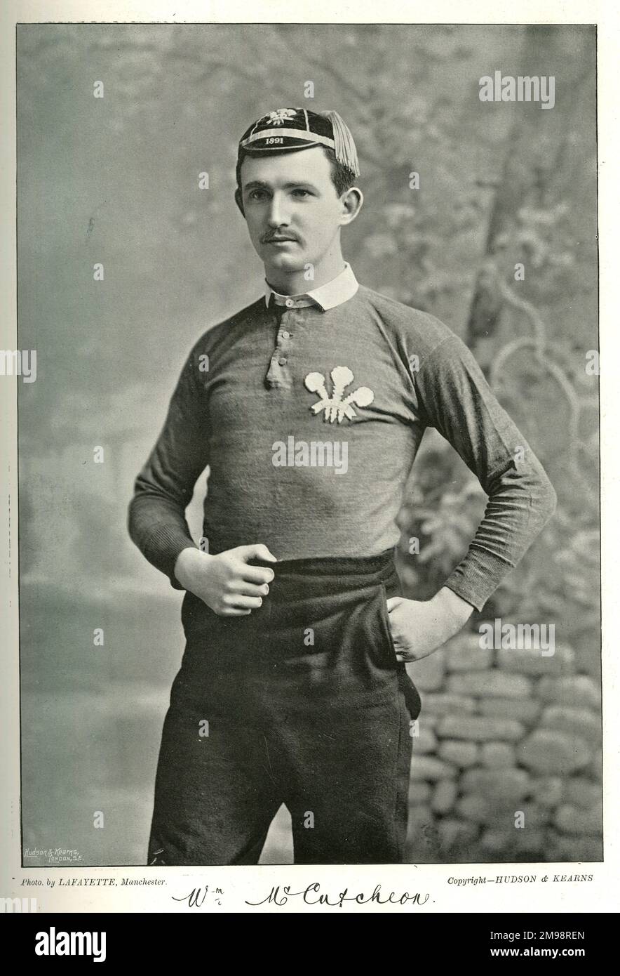 William McCutcheon, Wales International Rugbyspieler. Stockfoto