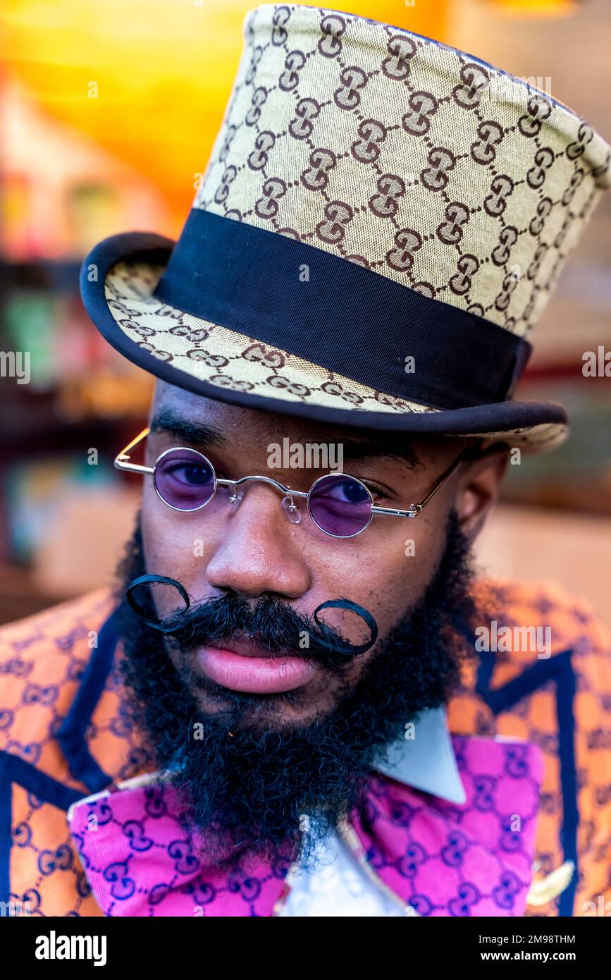 A Portrait of A man in Costume, London, Großbritannien. Stockfoto
