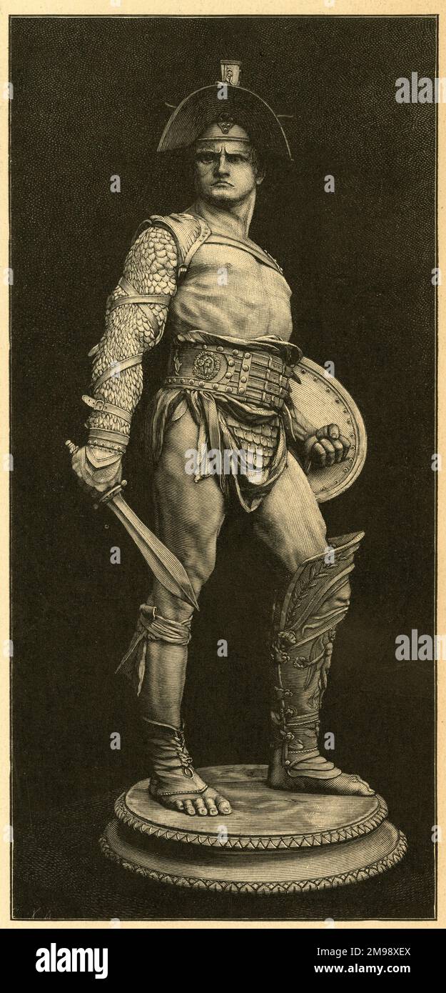 Statue eines römischen Gladiators. Stockfoto