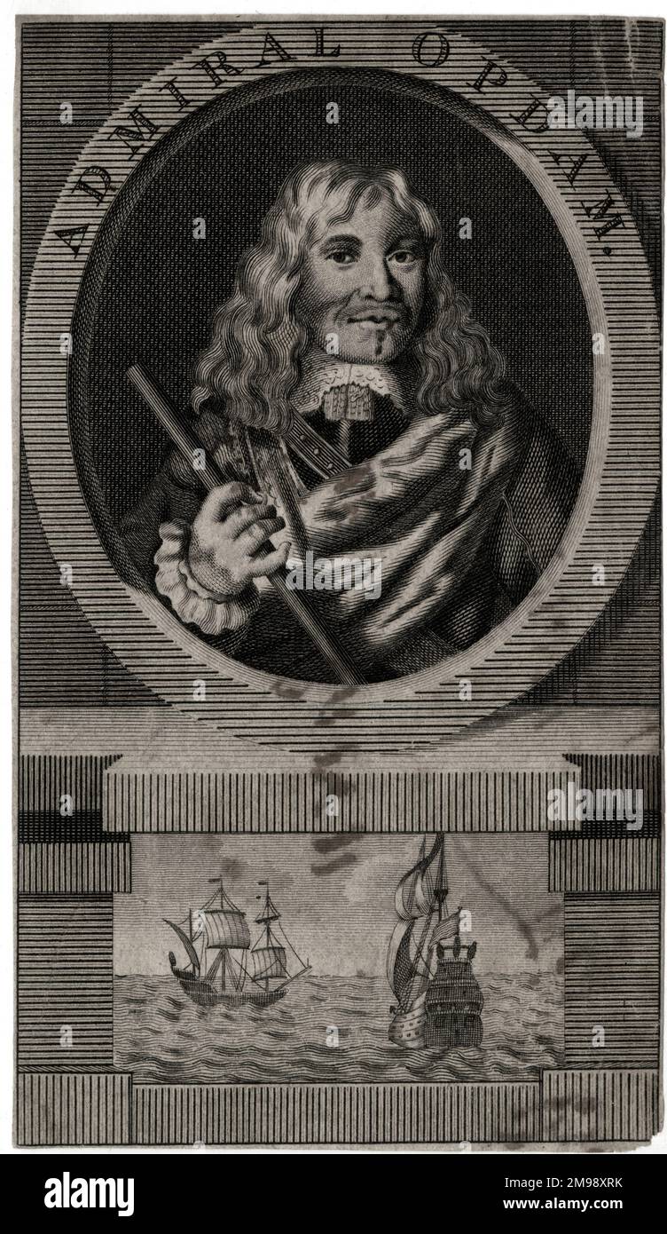 Admiral Jacob van Wassenaer Opdam (oder Obdam, 1610-1665), Befehlshaber der niederländischen Marine. Stockfoto