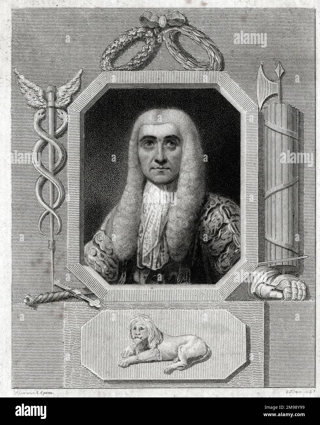 John Scott, 1. Earl of Eldon (1751-1838), britischer Rechtsanwalt und Politiker, der Anfang des 19. Jahrhunderts mehrere Jahre lang als Lordkanzler diente. Stockfoto