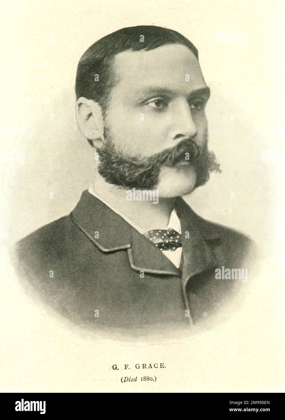 George Frederick Grace (1850-1880), englischer Kricketspieler erster Klasse. Stockfoto