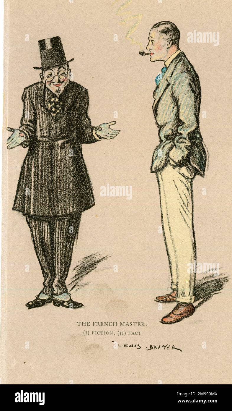 Lighter Side of School Life von Lewis Baumer - der französische Meister, Fiktion versus Fakt. Stockfoto