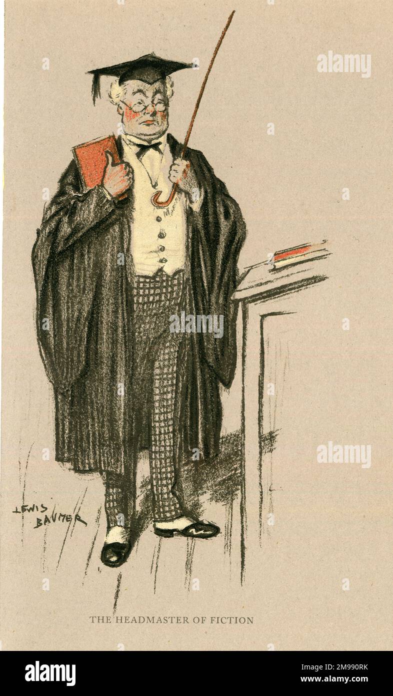 Lighter Side of School Life von Lewis Baumer, dem Direktor der Fiktion. Stockfoto