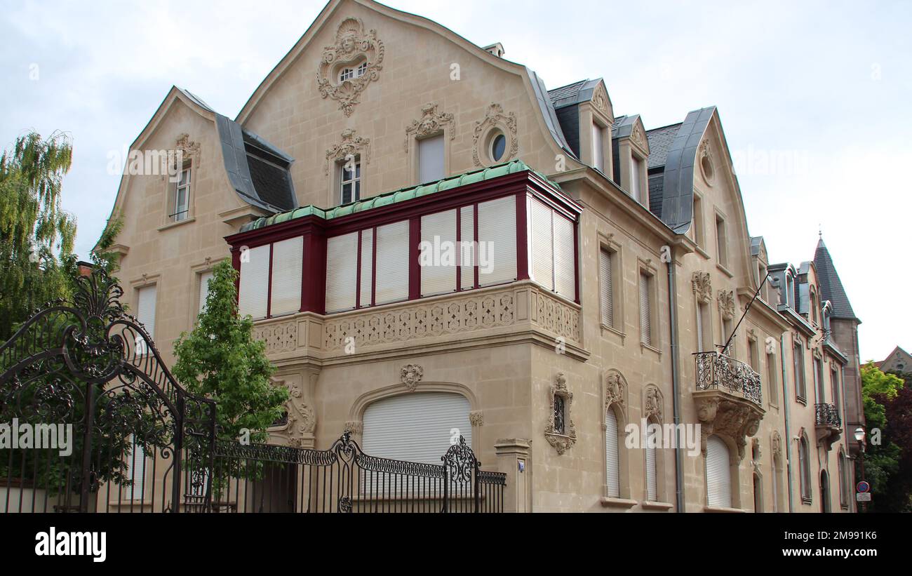 villa in metz in lothringen (frankreich) Stockfoto