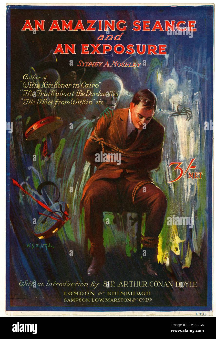 Cover Design, an Amazing Seance and an Exposure, von Sydney A Moseley, Einführung von Sir Arthur Conan Doyle. Stockfoto