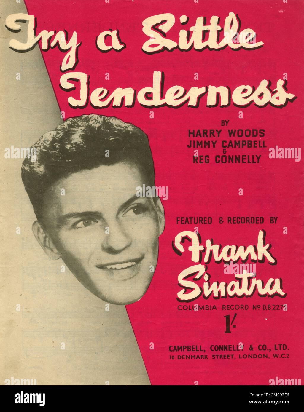 Titelseite: Frank Sinatra, Try A Little Zärtlichkeit, von Harry Woods, Jimmy Campbell und Reg Connelly. Stockfoto