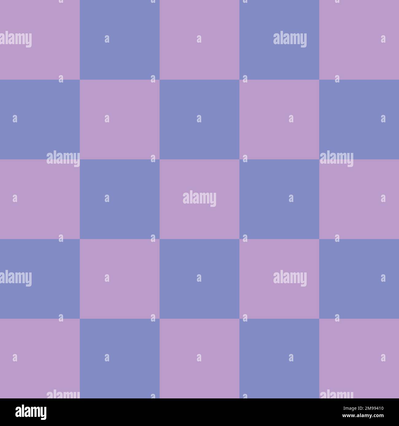 Ein Schachbrettmuster, lila und rosa, nahtloses Muster, Quadrate in Lavendel-Farbe, Schachbrettmuster minimalistisch, Musterdarstellung Stockfoto