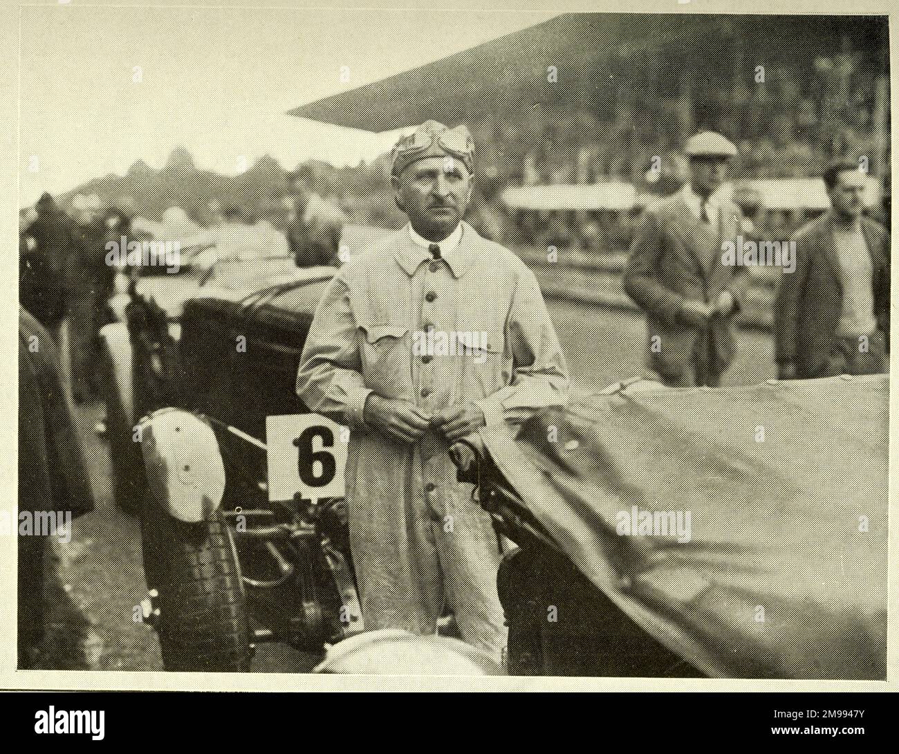 Early Motor Car Racing - Jean Chassagne, französischer Rennfahrer. Stockfoto