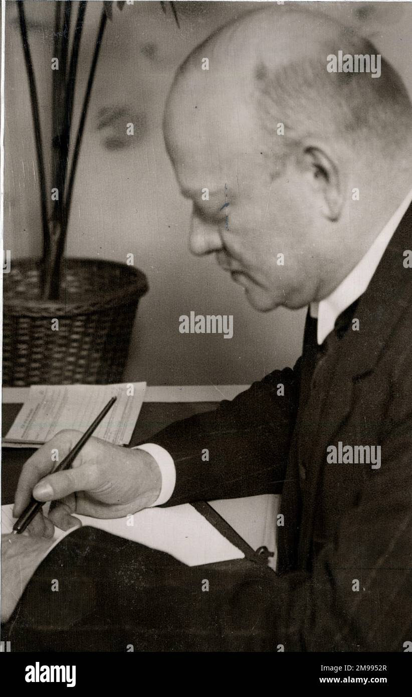 Dr. Gustav Stresemann, Bundeskanzler, Außenminister der Weimarer Republik (1923-1929), Friedensnobelpreisträger 1926. Stockfoto