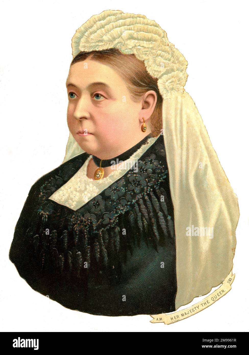 Viktorianischer Schrott, Königin Victoria im späteren Leben. Stockfoto