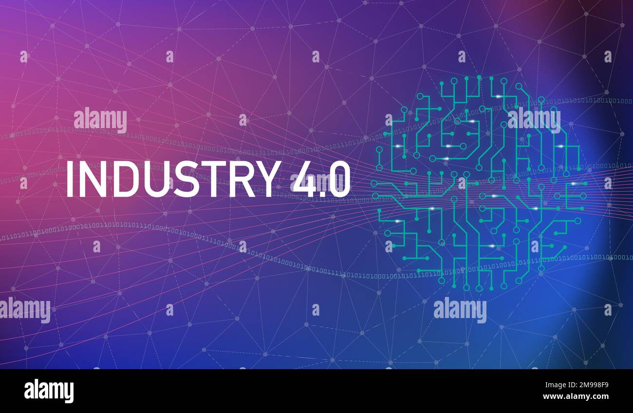 Industrie 4,0, Big Data, digital Stockfoto