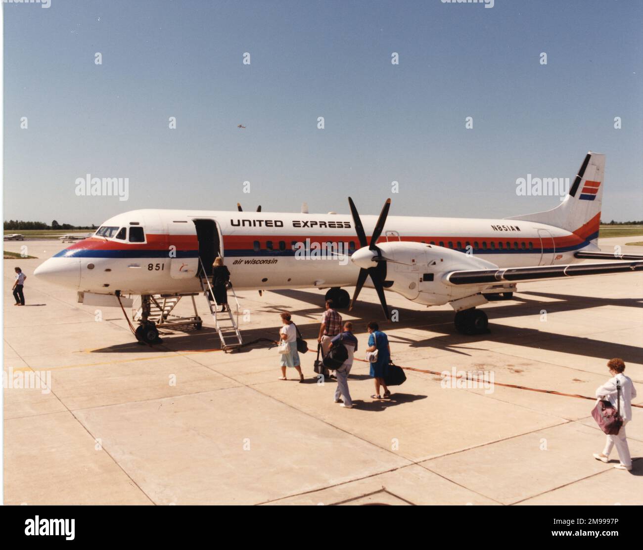 British Aerospace ATP, N851AW, von United Express, Air Wisconsin. Stockfoto