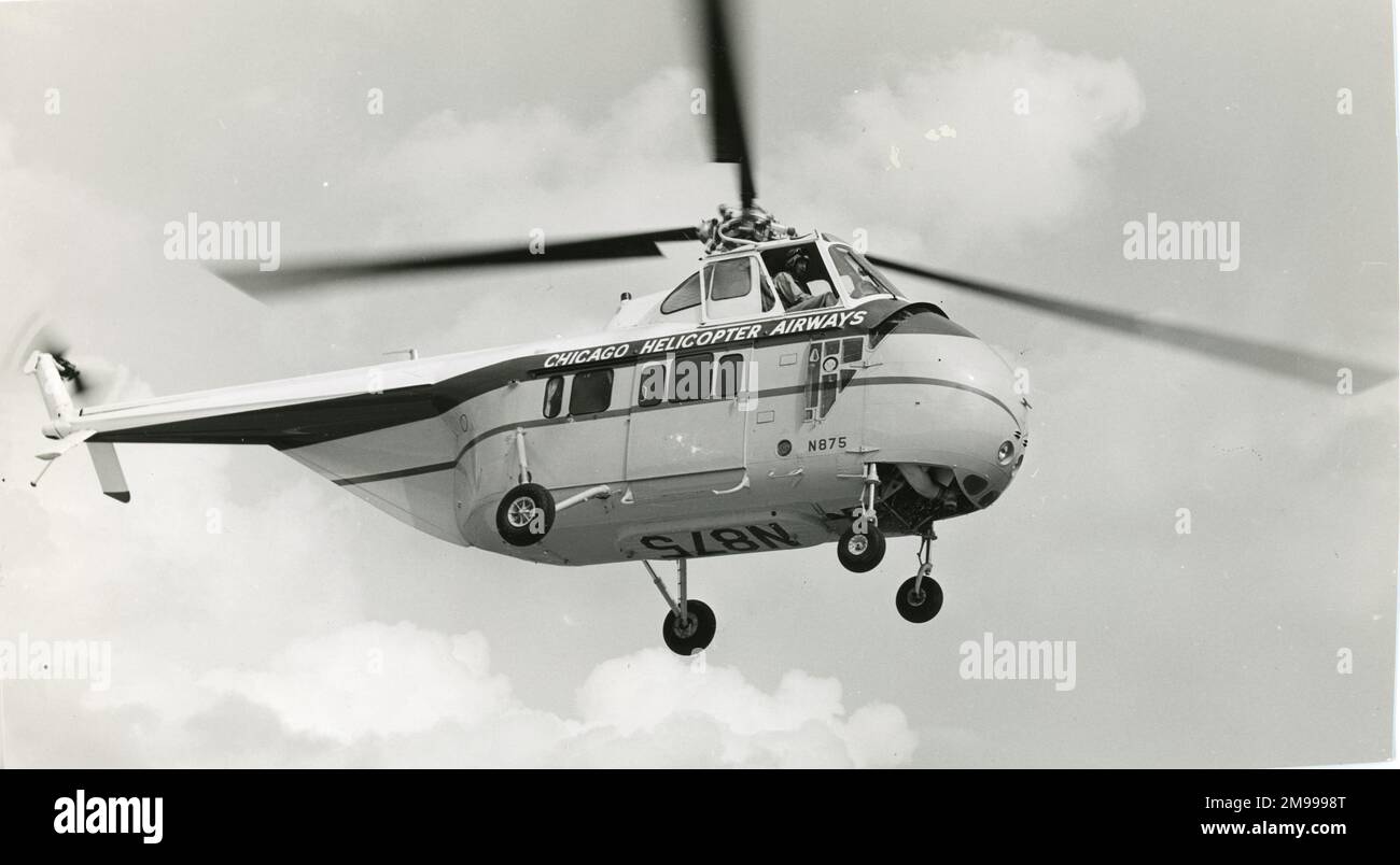 Sikorsky S-55, N875, von Chicago Helicopter Airways. Stockfoto